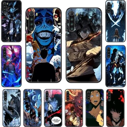 Anime Solo leveling Phone case For Xiaomi Redmi Note S2 4 5 6 7 8 A S X Plus Pro black luxury cell cover 3D waterproof art funda