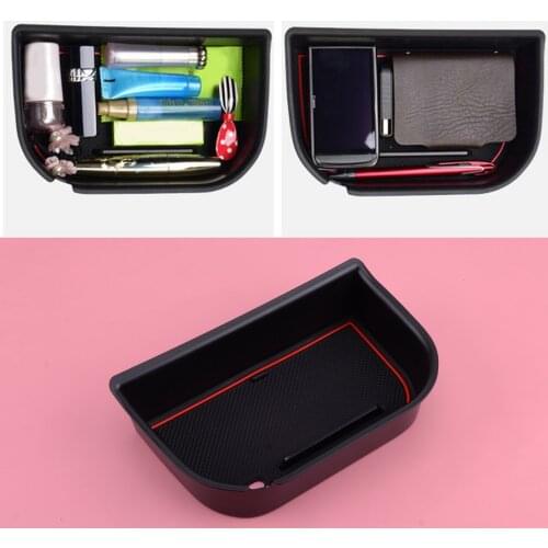 Black Car Inner Armrest Storage Glove Box Stowing Tidying Organizer Accessories Fit for Nissan Navara NP300 2015 2016 2017 2018