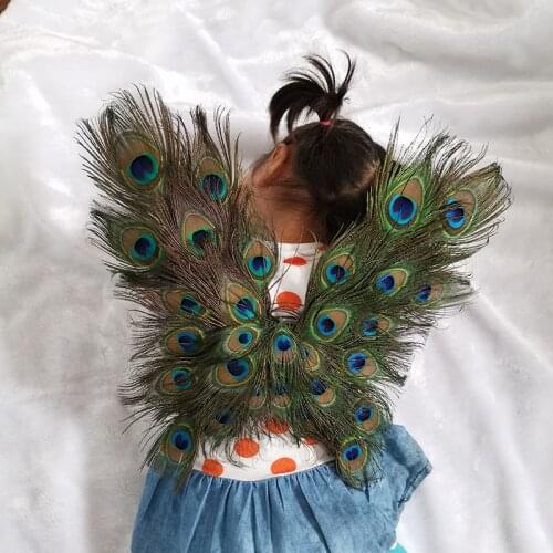 Childrens style adult creative cosplay wing Peacock feather wings Nightclub Catwalk Model Dance Party photo studio deco props