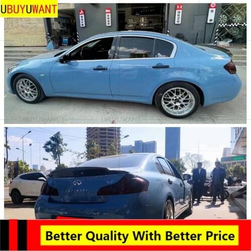 For Infiniti G37 4 Door/2 DOORS Sedan 2009 - 2013 Car Rear Spoiler Wing Carbon Fiber Rear Trunk Boot Lip Spoiler Wing
