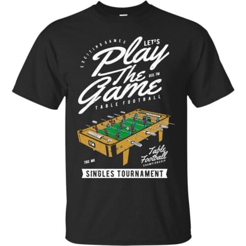 Table Football T-Shirt, Men Unisex Graphic Shirt, Table Football Love Gift Homme 2019 New Sleeve Harajuku Tops Band T Shirt
