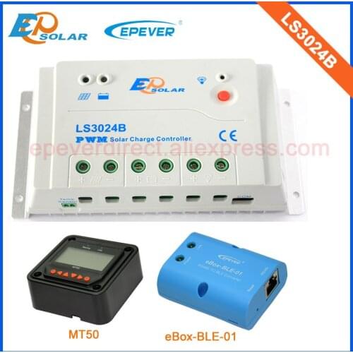 12V 30A Battery Charger Controller EP series LS3024B small home panels system MT50 remote Meter and bluetooth function 24V