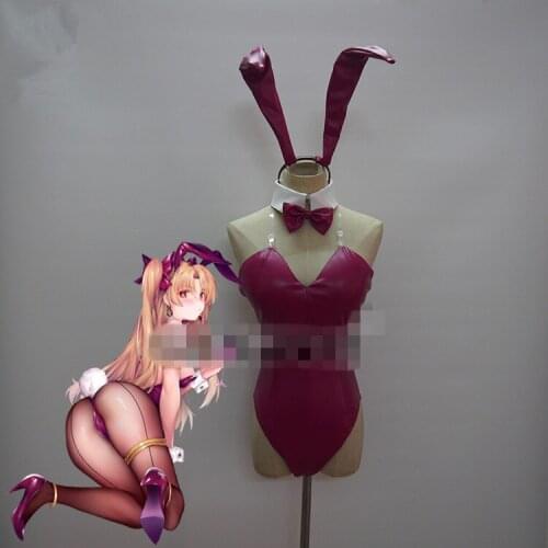 Anime cosplay Fate/Grand Order FGO Ereshkigal cosplay costume Irkalla jumpsuits sexy bunny outfit headdress A
