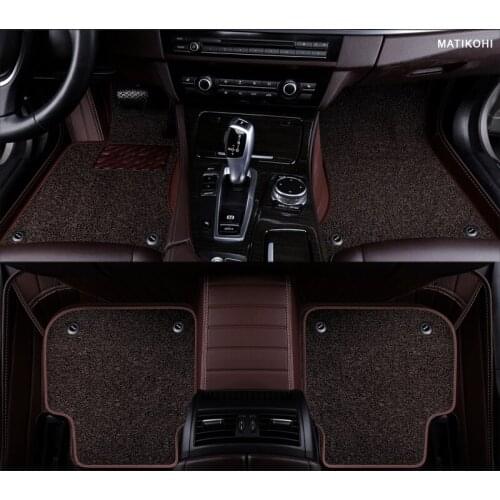 MATIKOHI Custom leather car floor mats for Hummer H2 H3 2003 2004 2005 2006 2007 2008 2006 2009 2010 foot mats