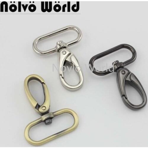 Nolvo World 5-20-100pcs 6 colors 48*31mm 1-1/4" metal strap buckle for bags,making bag handbag clasp swivel snap hook