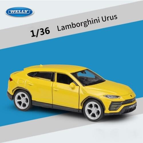 WELLY Diecast 1:36 Scale Car Lamborghini Urus SUV Off-Road Vehicle Pull Back Car ORV Model Car Metal Alloy Toy Car For Kids Gift