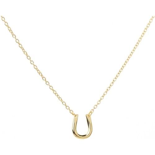 New Fashion Simple Horseshoe Charm Necklaces Lucky Horseshoe Necklaces Pendants For Women Jewelry