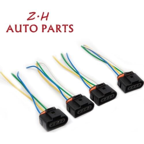 NEW Engin Ignition Coil Connector Plug Wiring Harness Kit 1J0 973 724 For Audi A4 A6 VW Golf Passat Seat Skoda 1.8T 8K0973724