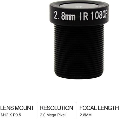 Witrue 1080P 2.8mm CCTV lens 135.8 degree MTV M12 X 0.5 Mount for CCTV Security Camera