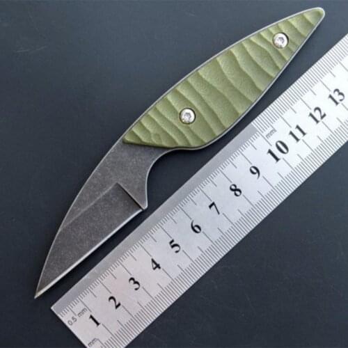 Free shipping Handmade Hunting Knife 440C steel handle Camping Survival Knife Fixed Blade Tactical Necklace Knife