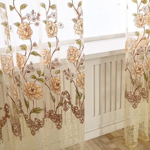 Sheer Curtains Printed Window Tulle Curtains Jacquard Curtains For Living Room Bedroom Panels For Kitchen Curtains