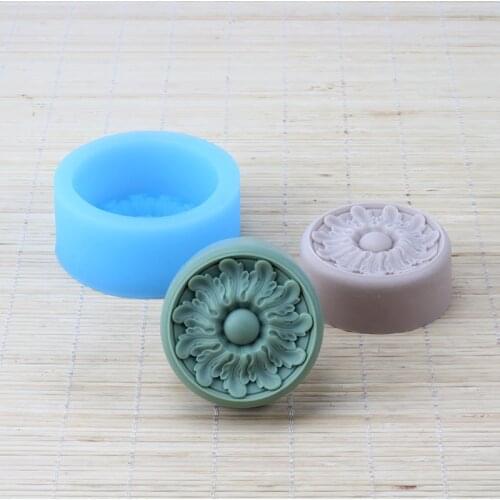 Handmade Soap Silicone Mold Round with Patterns Mould
