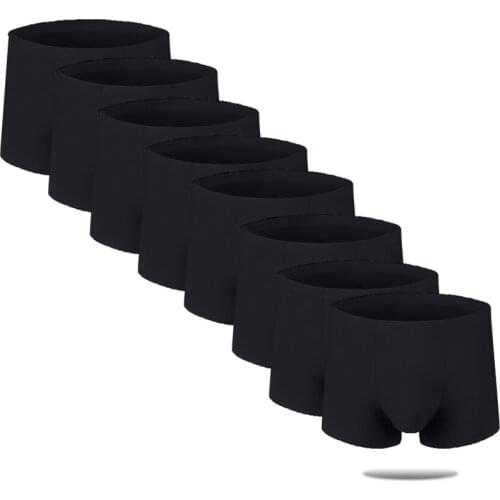 8pcs Summer Mens Shorts Underpants Underwear Men Solid Solor Hip Lift Lycra Nylon Pants Young Mens Ice Thin Quick Drying