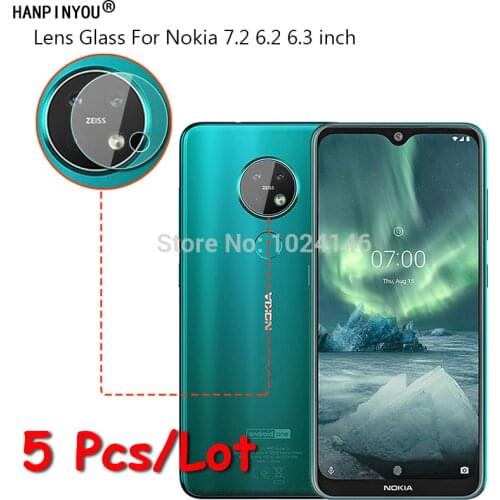 5 Pcs/Lot For Nokia 7.2 6.2 6.3" Ultra Thin Clear Rear Back Camera Lens Protector Soft Tempered Glass Protective Film Guard