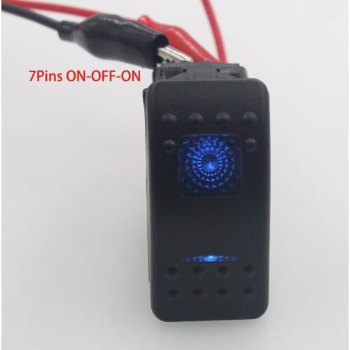 IP68 Waterproof 24V/10A,12V/20A LED OFF-ROAD Car Push Button Rocker Toggle Switch,DPDT 7Pins 3Position ON-OFF-ON