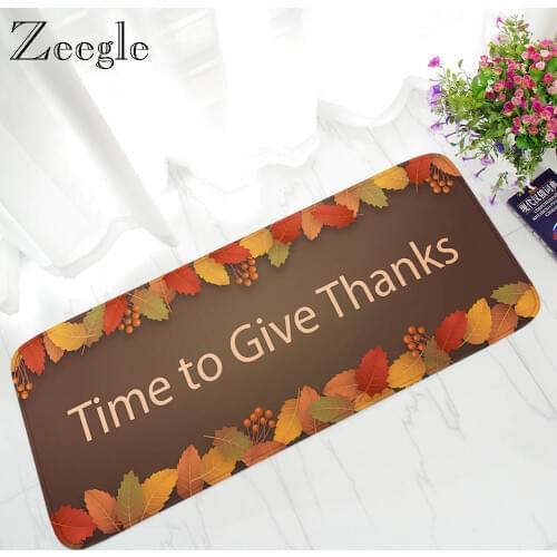 Zeegle Printed Cartoon Kitchen Carpet Water Absorption Hallway Mat Anti-slip Bathroom Rug Living Room Foot Rug Home Floor Mat