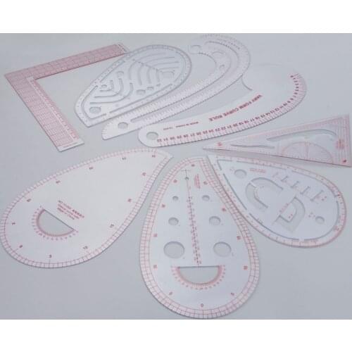 1Pc Ruler Tailor Measuring Tools Sewing Drawing Ruler French Curve Sewing Multi-functional Sewing Tools Cutting Ruler