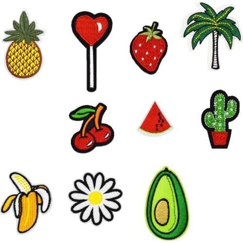 10PCS/lot Fashion series patches applique iron on patches for clothing sewing accessories stripe patch on backpack beauty DIY