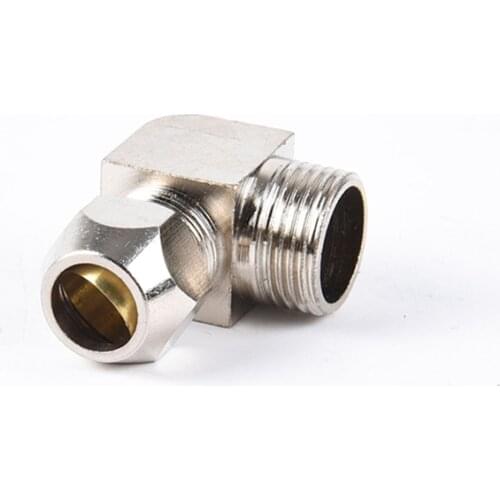 4mm 5mm 6mm 8mm 10mm 12mm 14mm 16mm x 1/8" 1/4" 3/8" 1/2" BSP Male Elbow Brass Ferrule Tube Compression Pipe Fitting Connector