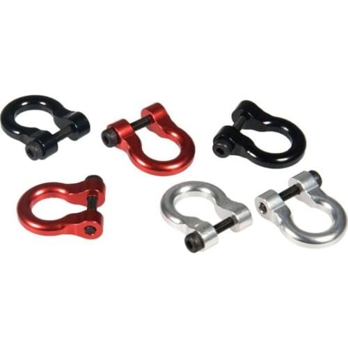 4Pcs/Set Metal Trailer Hook Hitch Tow Shackles for SCX10 Trx4 1/10 RC Crawler RC Parts Accessories