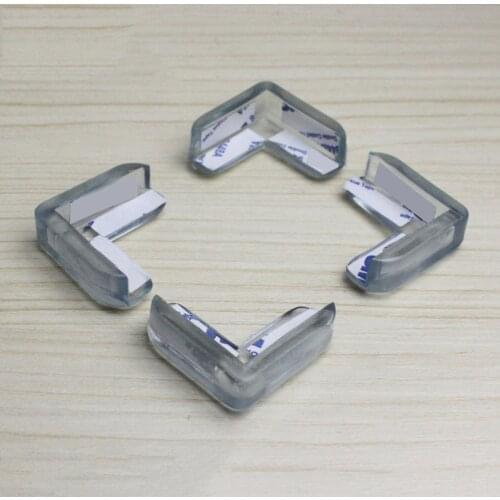 4pcs Transparent Baby Safety Protector Table Furniture Corner Protection Bumper Edge Guards Cover for Toddler Infant Kids Childr