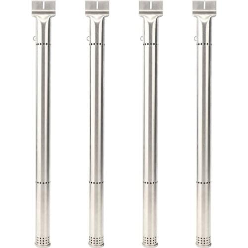 4x BBQ Gas Grill Barbecue Replacement Parts Tube Stainless Steel Burners Pipes Portable Barbecue Outdoor Camping
