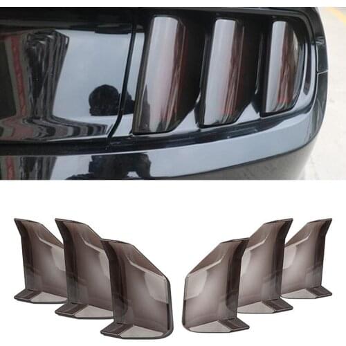 6 Pcs Car Rear Tail Light Lamp Cover Protector Sticker for Ford Mustang 2018 2019 Decorative Sticker