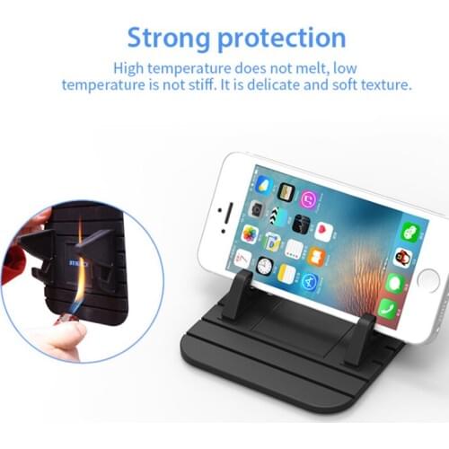 Universal Phone Holder for Car Car Phone Holder For iPhone Samsung Dashboard Non-slip Bracket Phone Desktop Stand Soft Silicone