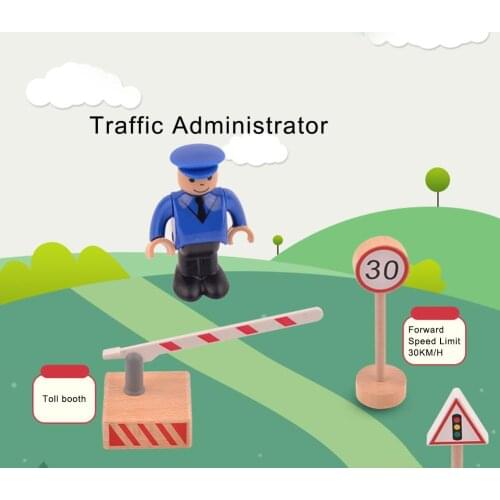 16Pcs/Set Wooden Street Road Traffic Signs Model Block Educational Kids Toy