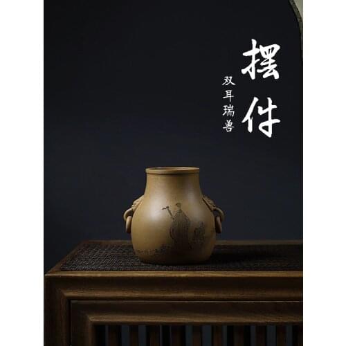 Violet arenaceous ears benevolent water jar tea furnishing articles yixing purple sand water jar