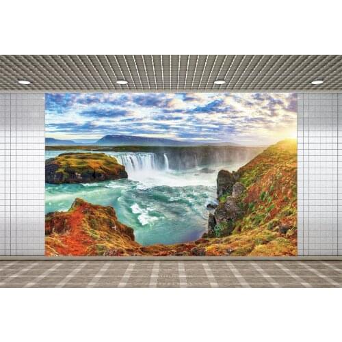 Lyavshi Natural Scenery Backdrop Spectacular Waterfall River Landscape Party Decor Photo Studio Props Photography Background