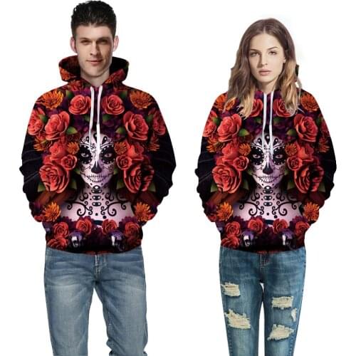 Hot 3D Flower Hoodies Men/Women Hoody Sweatshirts 3D Print Red Black Design Thin Hooded Boys/Girls Polluvers Autumn Tops