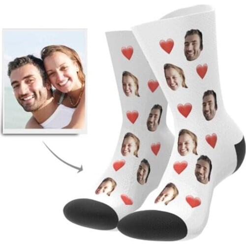Custom husband FACE SOCKS boyfriend Valentines gift, personalize husband photo socks wedding Keepsake christmas present gift