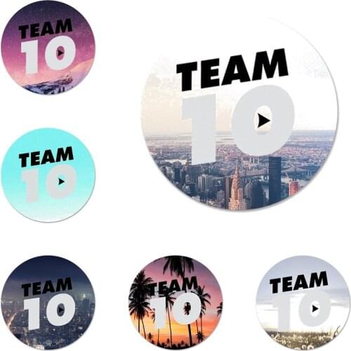 Jake Paul Team 10 JP Icons Pins Badge Decoration Brooches Metal Badges For Clothes Backpack Decoration 58mm