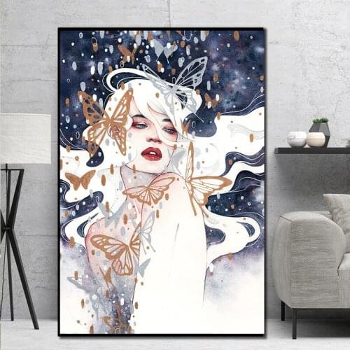 Canvas Painting Watercolor Fairy Tale Characters Wall Posters And Prints Nordic Art Pictures For Living Room Home Decoration
