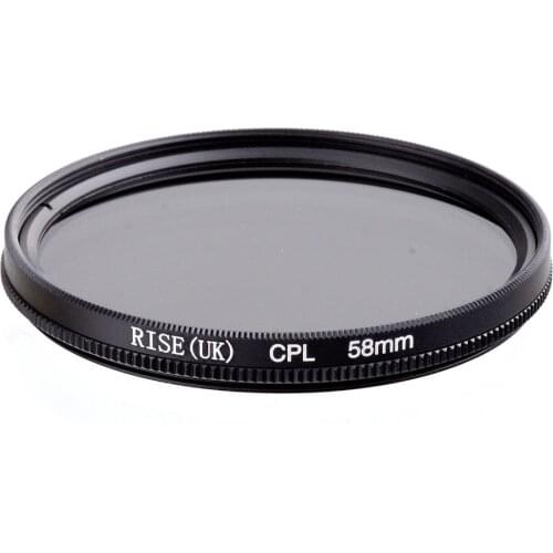 RISE 58mm Circular Polarizing CPL C-PL Filter Lens 58mm For Canon NIKON Sony Olympus Camera