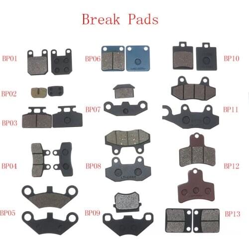 Motorcycle 49cc 50cc 70cc 125cc 110cc 250cc atv quad go kart dirt pit bike scooter mini hydraulic bicycle front rear brake pads