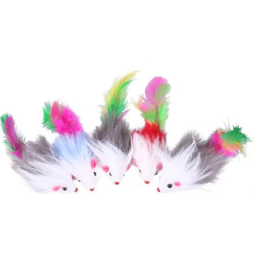 5pcs Soft Cat Toys Mouse Fleece False Funny Cat Kitten Playing Toys