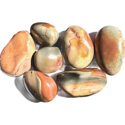 Lucky stone cute natural ocean jasper tumbled stone palm play rock reiki healing meditation polished gemstones wholesale