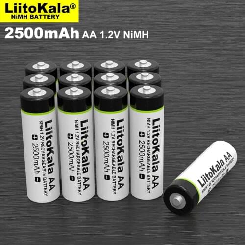 1-10PCS Liitokala 1.2V AA 2500mAh Ni-MH Rechargeable battery aa for Temperature gun remote control mouse toy batteries