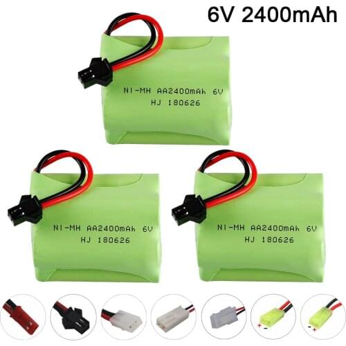 6v 2400mah NI-MH Rechargeable battery for Remote Control Toys Guns Cars Trucks Tank lighting facilities Battery Spare parts
