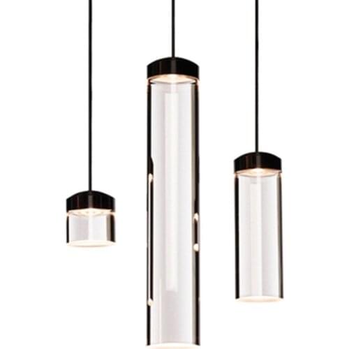 Creative art single crystal glass pendant light Nordic style simple modern personality bar restaurant lighting