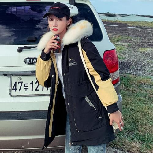 High Grade Winter Jackets Coat Women Warm Hooded Down Parka Jacket Long Winter Big Fur Collar Down Cotton Coats Womens Overcoat