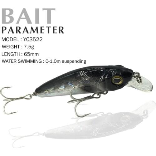 Fishing lure 65mm7.5g 0-0.8m floating super sinking minnow Leurre Dur Peche Souple Big Sea Hard Bionic Bait Comes fragrance bait