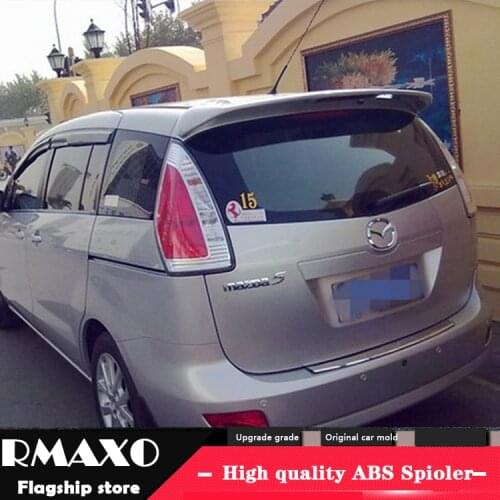 For Mazda 5 Spoiler 2006-2010 Mazda5 High Quality ABS Material Car Rear Wing Primer Color Rear Spoiler