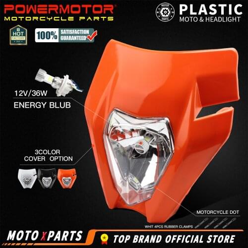 Motorcycle LED Headlight Headlamp Lamp For EXC XCF SX SXF XC XCF SMR CR YZF DRZ Supermoto 125 150 250 350 450 530 Enduro