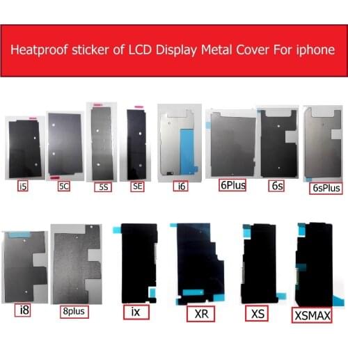 Heatproof Sticker Of Display LCD Metal Cover For iphone 5 5s 5c se 6 6s 8 Plus X XR XS MAX Insulation Heat Sink Dissipation Glue
