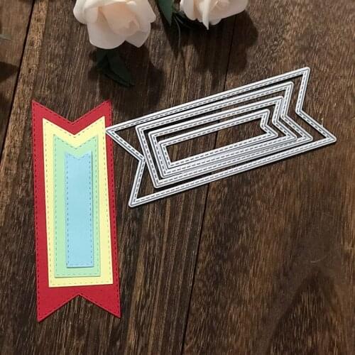 Top Expression Stitched Banner Scrapbooking Dies Metal Cutting Dies New 2019 For Photo Album Paper Card Embossing Stencil craft