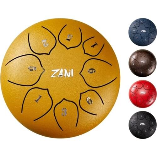 Zani Ethereal Drum 6 Inch 8 Tone Hollow Drum Steel Tongue Drum Adult Children Beginners Worry-Free Drum