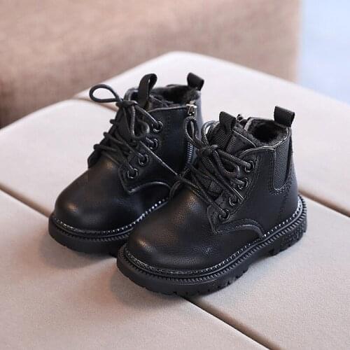 Winter Girls Snow Boot Plush Warm Boys Casual Cotton Shoes Anti Slip Kids Ankle Boots Fashion Soft Sole Lightweight Comfortable